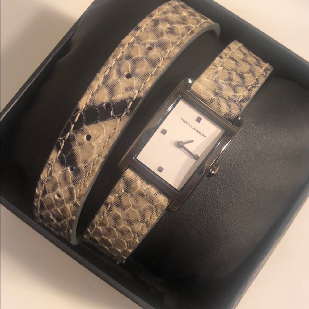 Rebecca Minkoff Wrap Snakeskin Womens Watch